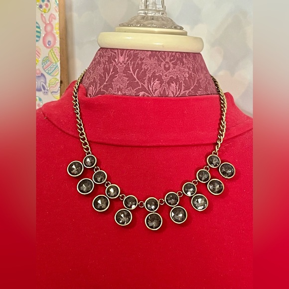 LOFT Jewelry - LOFT gold tone Smokey stone necklace NWT